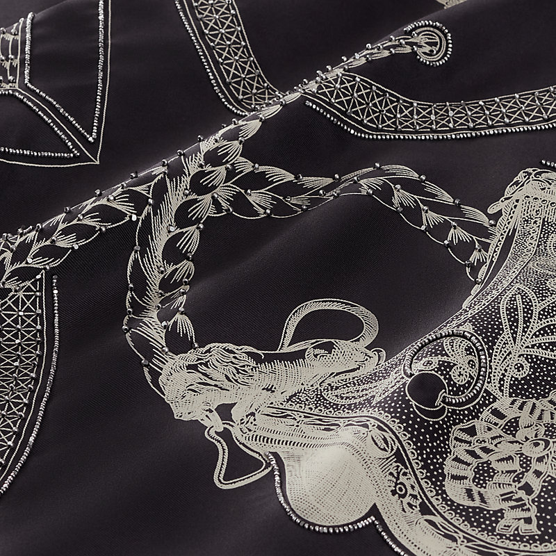 Embroidered Grand Apparat scarf 90 | Hermès USA